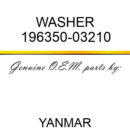 WASHER 196350-03210