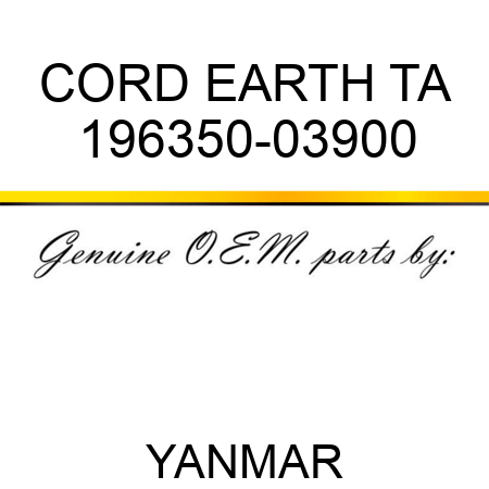 CORD, EARTH TA 196350-03900