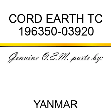 CORD, EARTH TC 196350-03920