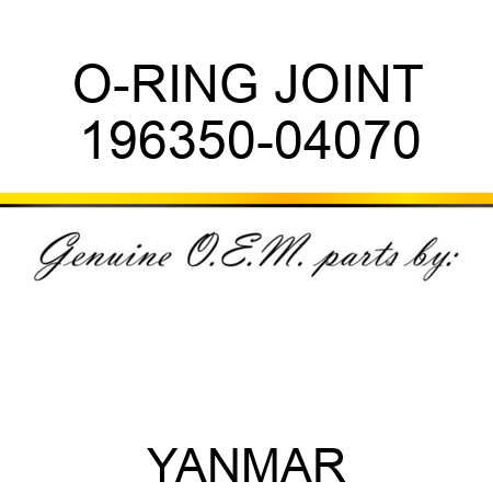 O-RING, JOINT 196350-04070