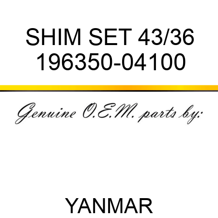 SHIM SET, 43/36 196350-04100