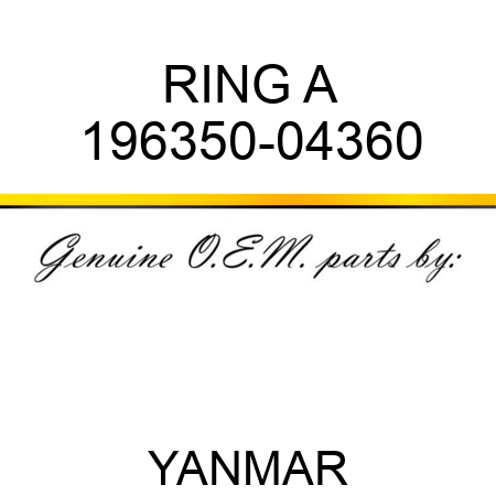 RING, A 196350-04360