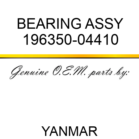 BEARING ASSY 196350-04410