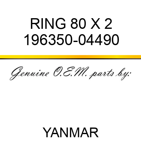 RING, 80 X 2 196350-04490
