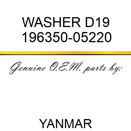 WASHER, D19 196350-05220