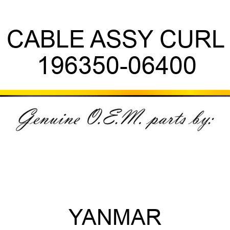 CABLE ASSY, CURL 196350-06400