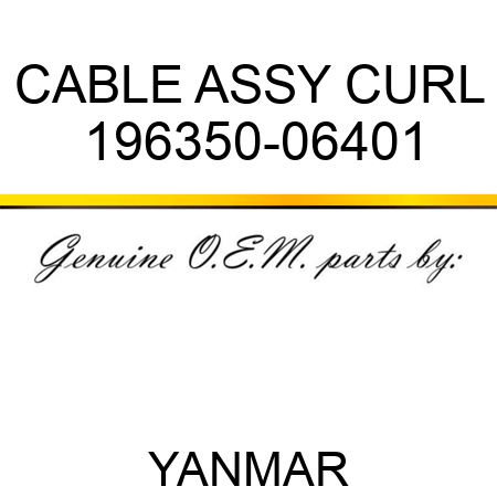 CABLE ASSY, CURL 196350-06401