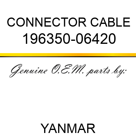 CONNECTOR, CABLE 196350-06420