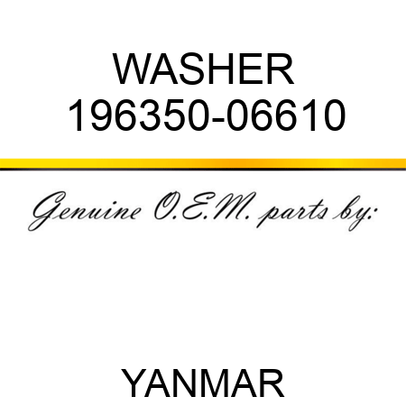 WASHER 196350-06610