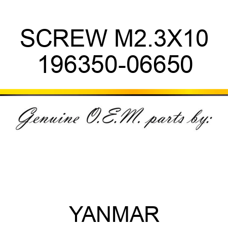 SCREW, M2.3X10 196350-06650