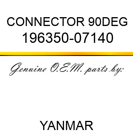 CONNECTOR, 90DEG 196350-07140