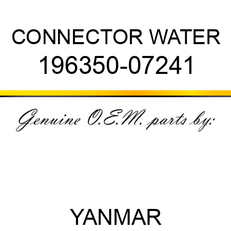 CONNECTOR, WATER 196350-07241
