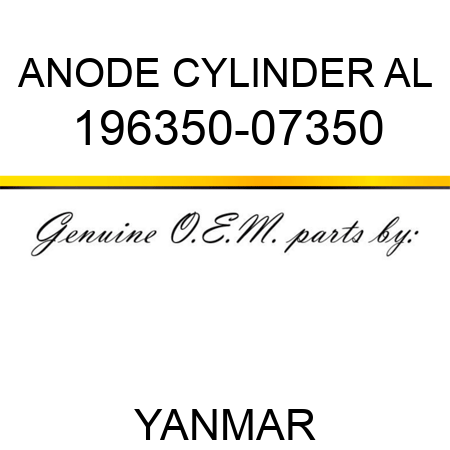 ANODE, CYLINDER AL 196350-07350