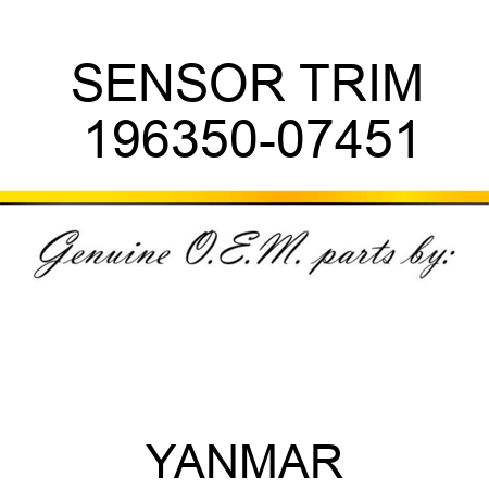 SENSOR, TRIM 196350-07451