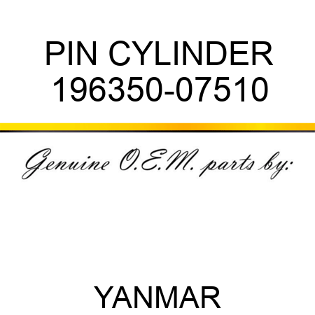 PIN, CYLINDER 196350-07510