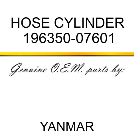 HOSE, CYLINDER 196350-07601