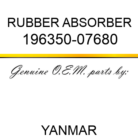 RUBBER, ABSORBER 196350-07680