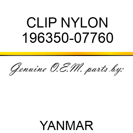 CLIP, NYLON 196350-07760