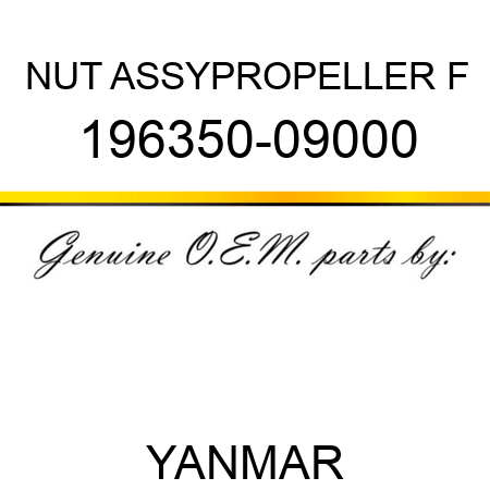 NUT ASSY,PROPELLER F 196350-09000