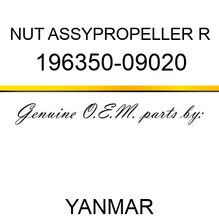 NUT ASSY,PROPELLER R 196350-09020