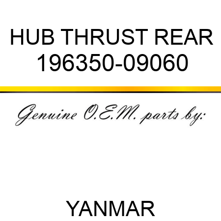 HUB, THRUST REAR 196350-09060