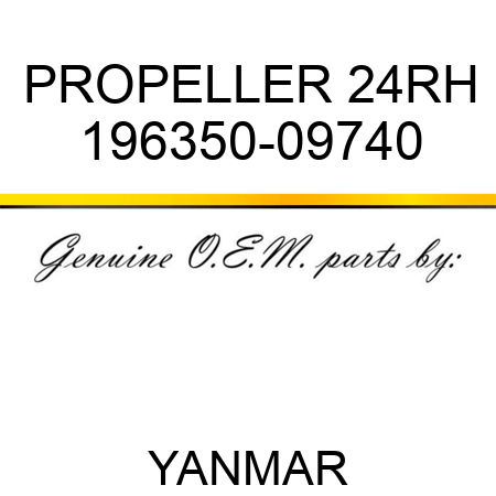PROPELLER, 24RH 196350-09740