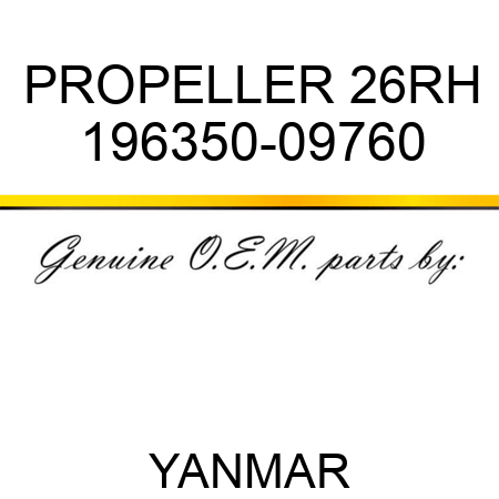 PROPELLER, 26RH 196350-09760