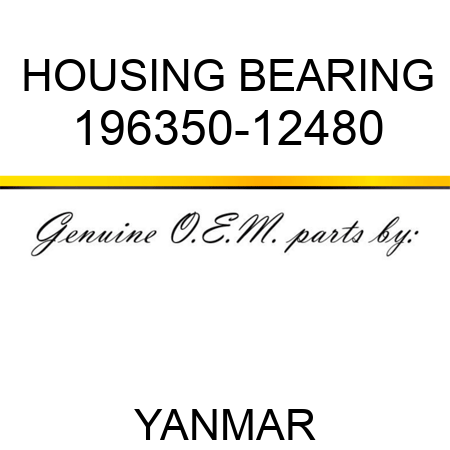 HOUSING, BEARING 196350-12480