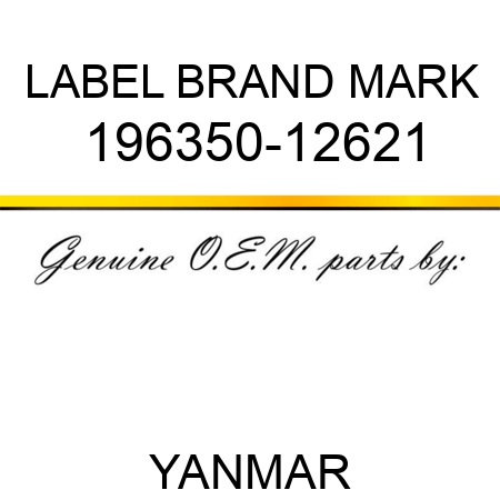 LABEL, BRAND MARK 196350-12621