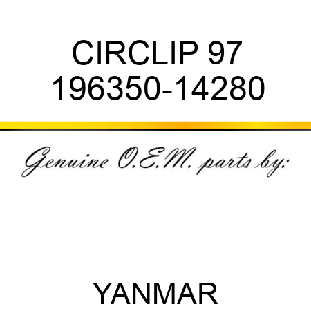 CIRCLIP, 97 196350-14280