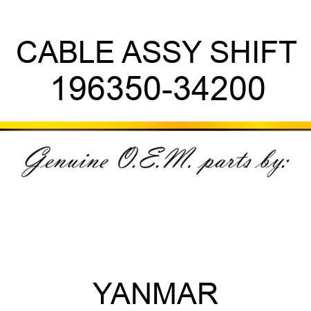 CABLE ASSY, SHIFT 196350-34200