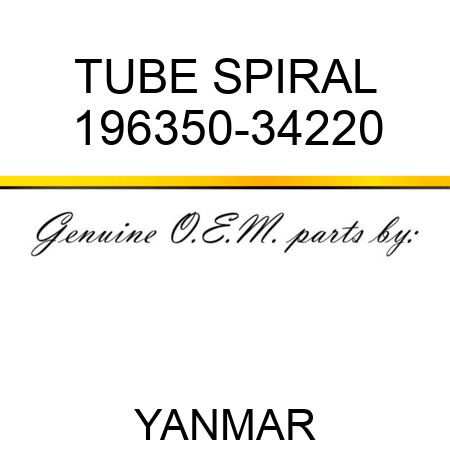 TUBE, SPIRAL 196350-34220