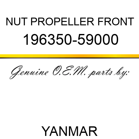 NUT, PROPELLER FRONT 196350-59000