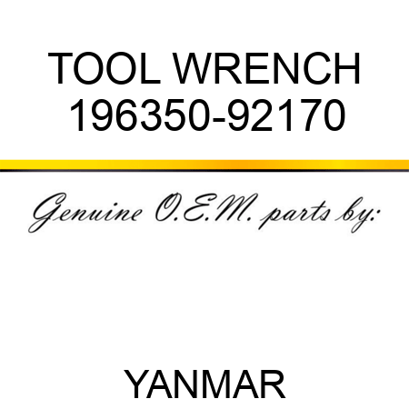 TOOL, WRENCH 196350-92170