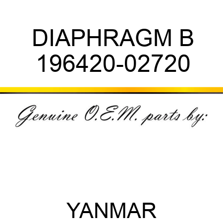 DIAPHRAGM, B 196420-02720