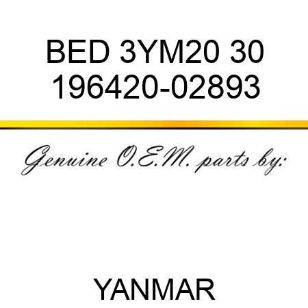 BED, 3YM20 30 196420-02893