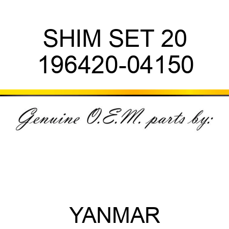 SHIM SET, 20 196420-04150