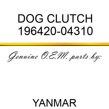 DOG, CLUTCH 196420-04310