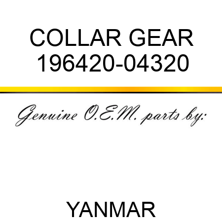 COLLAR, GEAR 196420-04320
