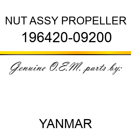 NUT ASSY, PROPELLER 196420-09200