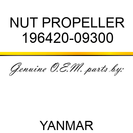 NUT, PROPELLER 196420-09300