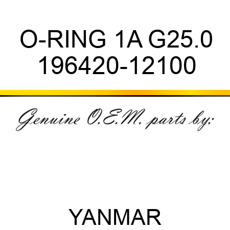 O-RING, 1A G25.0 196420-12100