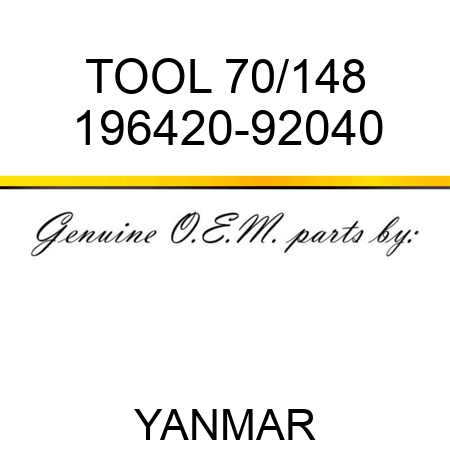 TOOL, 70/148 196420-92040
