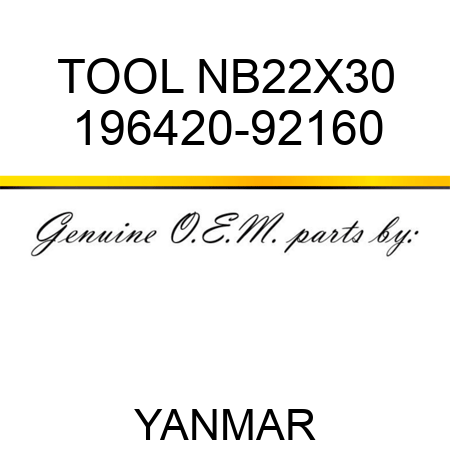 TOOL, NB22X30 196420-92160