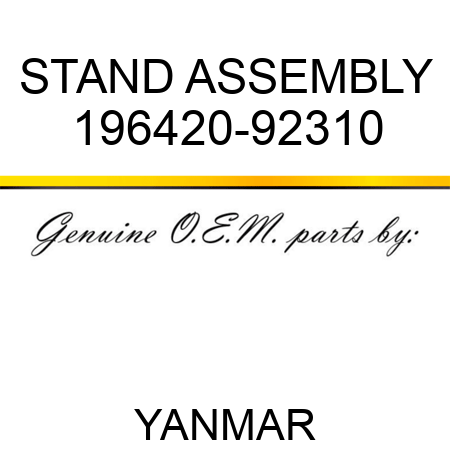 STAND, ASSEMBLY 196420-92310