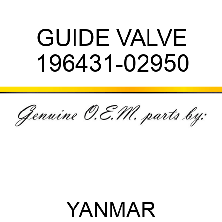 GUIDE, VALVE 196431-02950