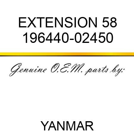 EXTENSION, 58 196440-02450