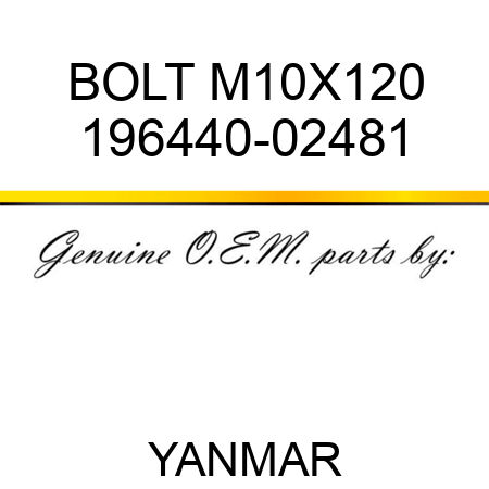 BOLT, M10X120 196440-02481