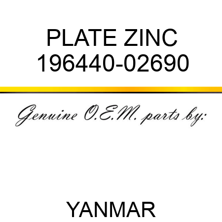 PLATE, ZINC 196440-02690