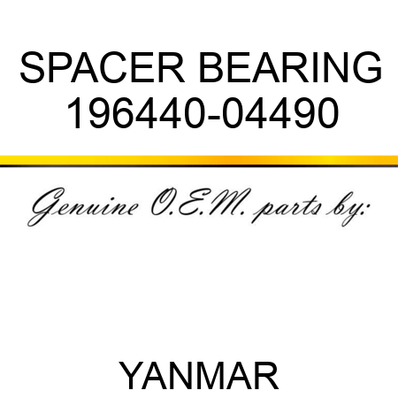 SPACER, BEARING 196440-04490
